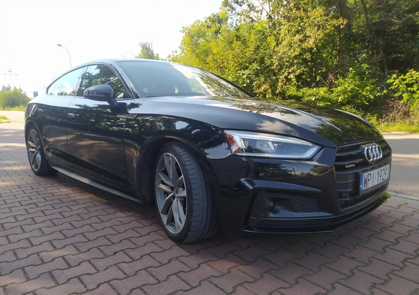 Audi A5 cena 163000 przebieg: 49000, rok produkcji 2019 z Piaseczno małe 631